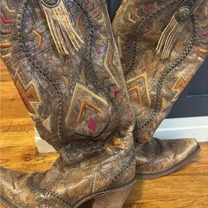 Tan Leather Boots Size 8M